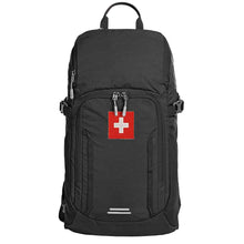 Charger l&#39;image dans la galerie, Outdoor Tages Rucksack in Schwarz mit Schweizerkreuz 

