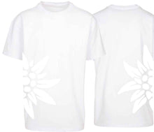 Load image into Gallery viewer, Oversize t-Shirt Edelweiss, White edition,  Seite gross
