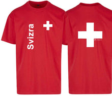 Charger l&#39;image dans la galerie, Oversize t-Shirt 2.0 Rot mit Schweizerkreuz, Text Svizra
