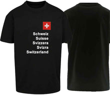 Lade das Bild in den Galerie-Viewer, Oversize T-Shirt Schweizerkreuz 2.0 Black Edition
