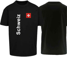 Lade das Bild in den Galerie-Viewer, Oversize T-Shirt Schweizerkreuz 2.0 Black Edition
