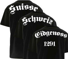 Carica l&#39;immagine nel visualizzatore di Gallery, Spezial Oversize T-Shirt Schwarz mit Text
