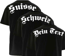 Carica l&#39;immagine nel visualizzatore di Gallery, Spezial Oversize T-Shirt Schwarz mit deinem Text

