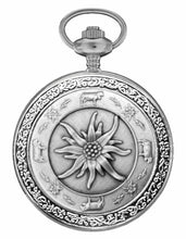 Lade das Bild in den Galerie-Viewer, Taschenuhr "Edelweiss" mit Kette P-19, Swiss Made
