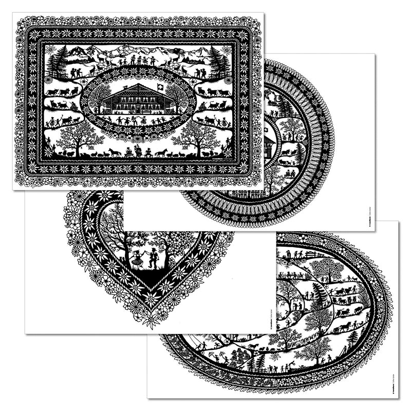 Papiertischset 2 SW SWISS TRADITION 