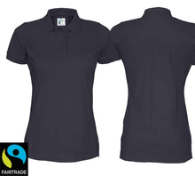 Load image into Gallery viewer, Polo Women Navy, Fairtrade
