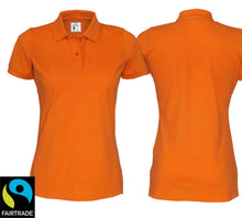 Load image into Gallery viewer, Polo Women Orange, Fairtrade

