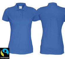 Load image into Gallery viewer, Polo Women Royal Blue, Fairtrade
