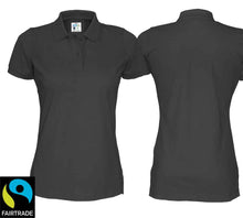 Load image into Gallery viewer, Polo Women Schwarz, Fairtrade
