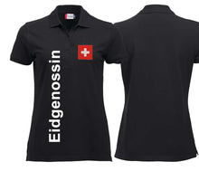 Load image into Gallery viewer, Polo Damen mit Schweizerkreuz Patch und Text Eidgneossin
