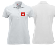 Load image into Gallery viewer, Polo Damen White Edition mit Schweizerkreuz

