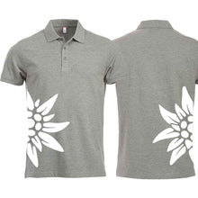 Load image into Gallery viewer, Edelweiss Polo, Grau, Seite
