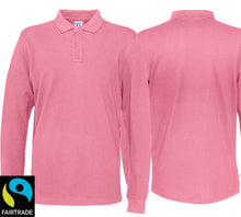 Charger l&#39;image dans la galerie, Langarm Polo Pink, Fairtrade
