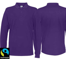 Charger l&#39;image dans la galerie, Langarm Polo Violette, Fairtrade
