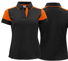 Charger l&#39;image dans la galerie, Polo Activewear Damen Schwarz Orange
