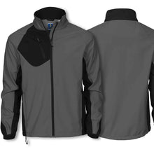 Charger l&#39;image dans la galerie, Projob Softshell-Arbeitsjacke mit Kontrastelementen Grau
