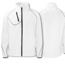 Charger l&#39;image dans la galerie, Projob Softshell-Arbeitsjacke mit Kontrastelementen Weiss

