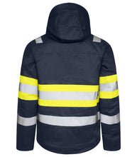 Load image into Gallery viewer, Projob_Gefütterte Funktionsjacke_gelbmarine_hinten
