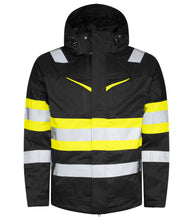 Load image into Gallery viewer, Projob_Gefütterte Funktionsjacke_gelbschwarz_vorne

