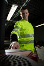 Load image into Gallery viewer, Projob Langarm T-Shirt Klasse 3/2 gelbmarine aktion1

