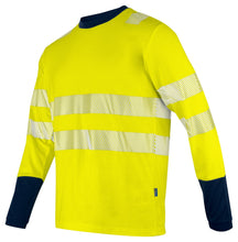 Load image into Gallery viewer, Projob Langarm T-Shirt Klasse 3/2 gelbmarine aktion

