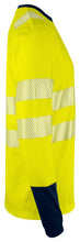 Load image into Gallery viewer, Projob Langarm T-Shirt Klasse 3/2 gelbmarine rechts
