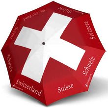 Load image into Gallery viewer, Swiss cross rain, sun, show umbrella
