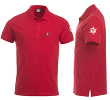 Load image into Gallery viewer, Rotes Polo mit Logo und Edelweiss
