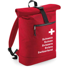 Charger l&#39;image dans la galerie, Rucksack mit Schweizerkreuz Text Pass Design
