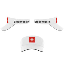 Charger l&#39;image dans la galerie, Schirmmütze / Cap Weiss mit Schweizerkreuz, Text Eidgenossin
