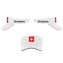 Charger l&#39;image dans la galerie, Schirmmütze / Cap Weiss mit Schweizerkreuz, Text Svizzera
