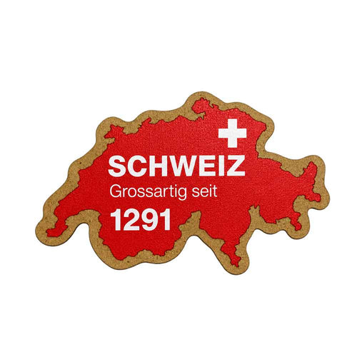 Magnet in Schweizer Landesform aus Holz