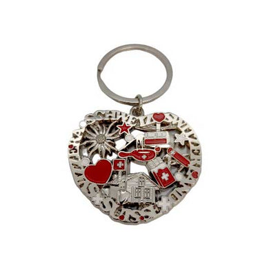 Swiss heart key fob