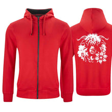 Lade das Bild in den Galerie-Viewer, Kapuzenjacke mit Schwarznasenschaf, Rot, Rücken
