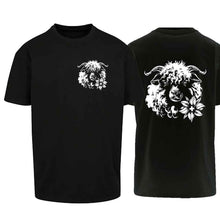 Lade das Bild in den Galerie-Viewer, Oversize T-Shirt Schwarznasenschaf, Schwarz, Brust klein &amp; Rücken gross
