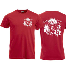 Lade das Bild in den Galerie-Viewer, T-Shirt Walliser Schwarznasenschaf, Rot, Brust klein &amp; Rücken gross
