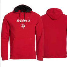 Charger l&#39;image dans la galerie, Hoodie Rot, Schweiz mit Edelweiss

