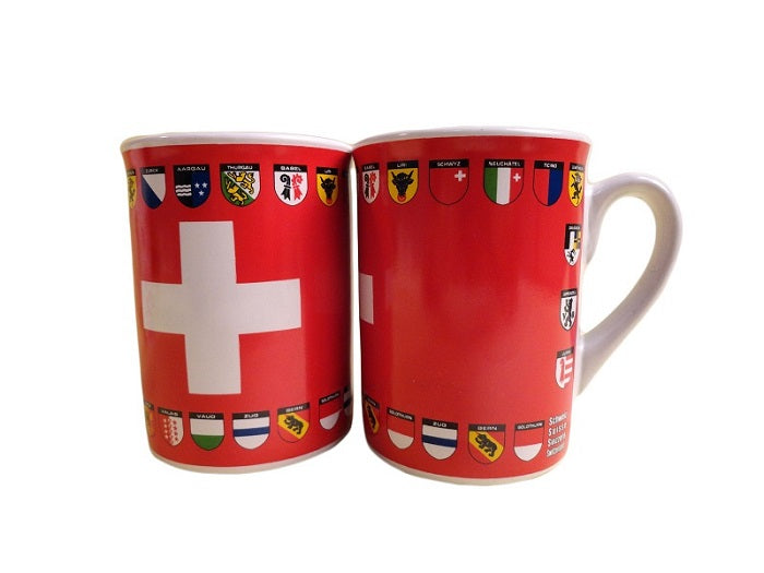 Tasse Schweizerkreuz und Kantone