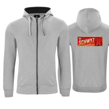 Load image into Gallery viewer, Kapuzenjacke Grau, Kanton Schwyz Wappen / Schild

