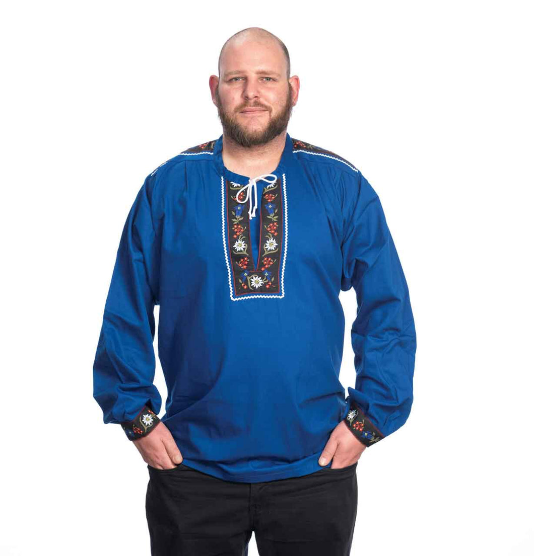 Sennechutteli / Bluse Herren Blau