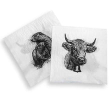 Carica l'immagine nel visualizzatore di Gallery, Tovaglioli di carta "Mucca e marmotta" - Confezione da 20
