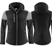 Load image into Gallery viewer, Softshell Damen Activwear Prime Schwarz Grau
