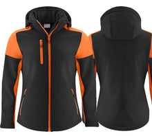 Load image into Gallery viewer, Softshell Damen Activwear Prime Schwarz Orange
