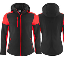 Load image into Gallery viewer, Softshell Damen Activwear Prime Schwarz Rot
