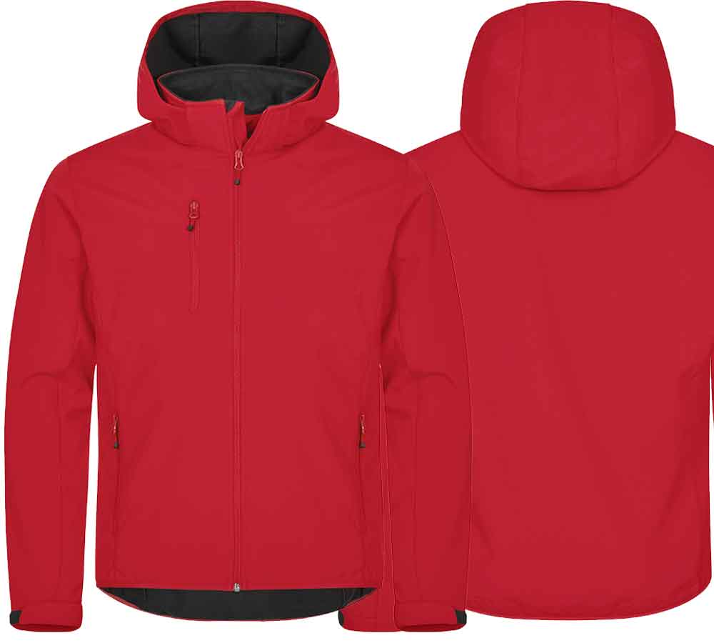 Softshell mit abnehmbarer Kapuze Unisex Rot