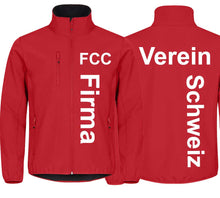 Lade das Bild in den Galerie-Viewer, Softshell Jacke Rot mit Texten
