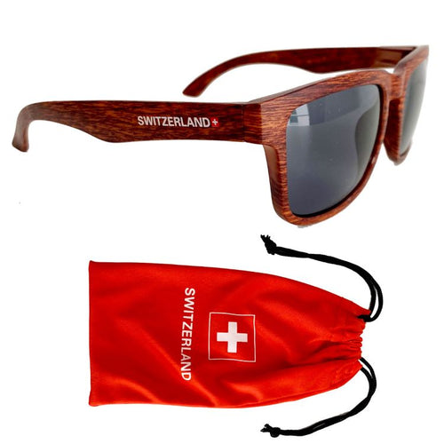 Sonnenbrille Holzeffekt Braun UV400