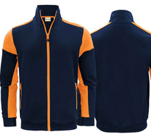 Load image into Gallery viewer, Sweater Jacke Marine Orange

