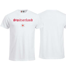 Load image into Gallery viewer, T-Shirt Weiss, Switzerland mit Edelweiss
