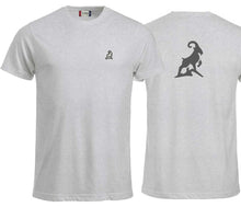 Charger l&#39;image dans la galerie, Premium T-Shirt Unisex Asche Logo Rücken
